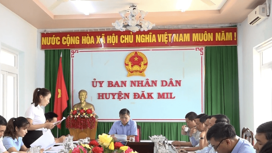 Huyện Đắk Mil tổ chức làm việc với Đoàn Kiểm tra công tác văn thư lưu trữ